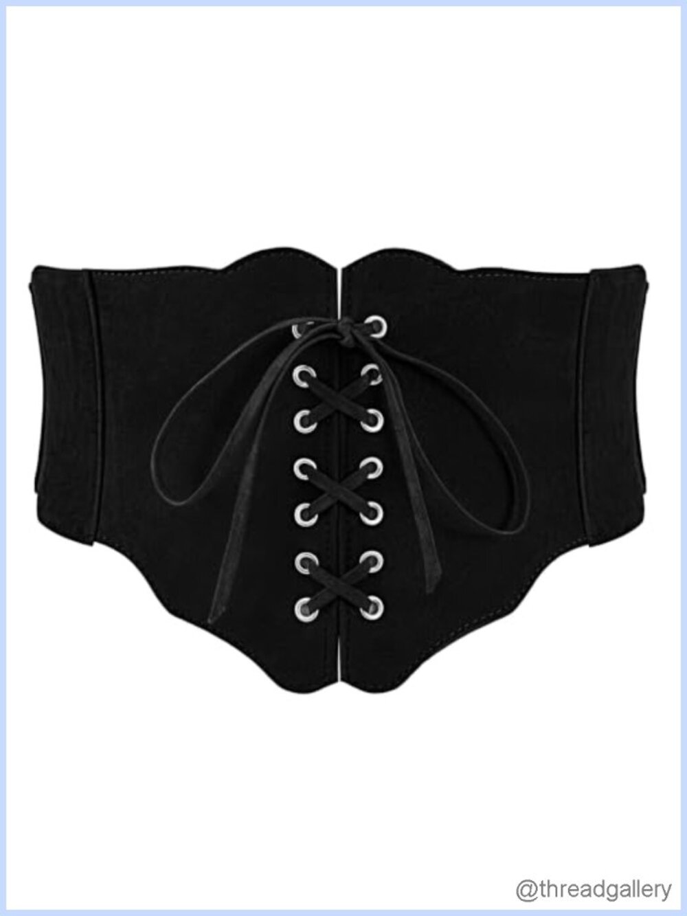 Suede Corset Belt Lace-Up Tied Renaissance Elastic Waist Cosplay Pirate